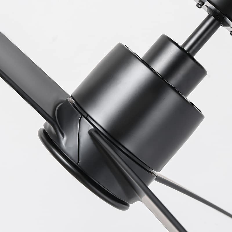 54" Matte Black 6-Speeds Indoor Ceiling Fan without Light - 54-inch W x 12.5-inch H