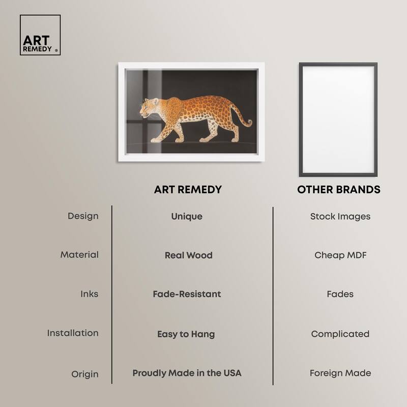 Golden Leopard Shadowbox by Art Remedy