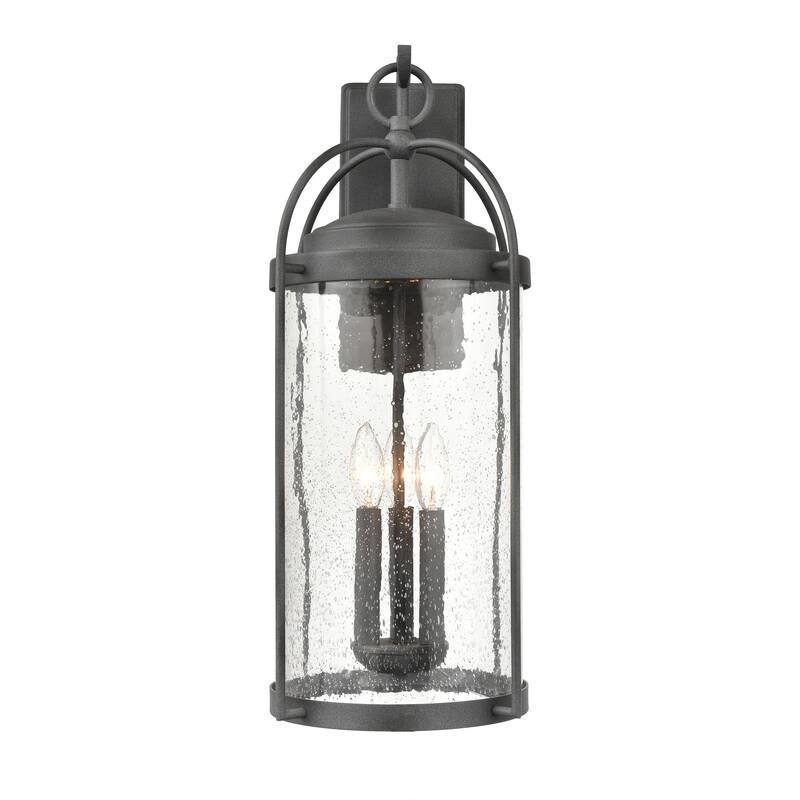 Elk Home Catalonia Zinc With Seedy Glass 1 Light Wall Sconce - 24''