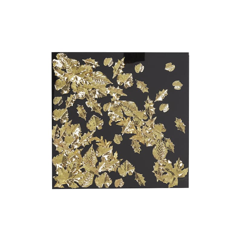 Floral Shadow Box - Gold - Roche River Decor