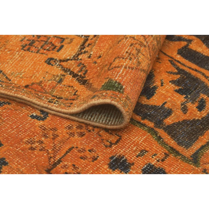 Vintage Overdyed Betania Rust/Blue Runner - 3'11" x 10'6"