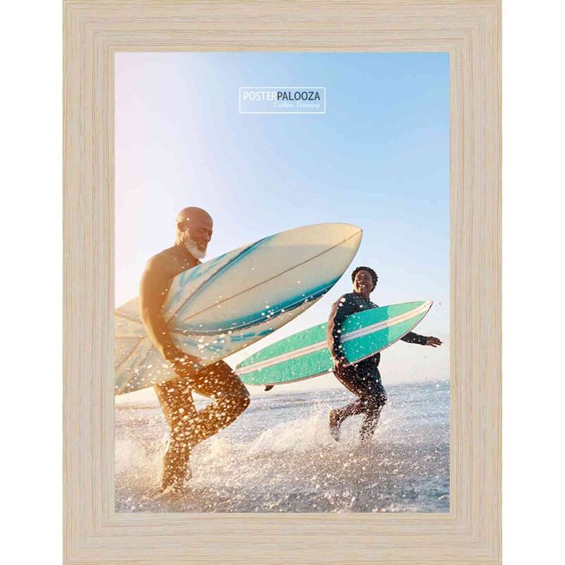 13x17 Frame Light Pine Wooden Complete Picture Frame with UV Acrylic, Foam Board Backing, & Photo Frame Wall Hanging Hardware