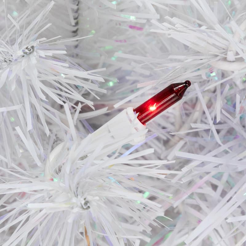 Pre-Lit Medium Rockport White Pine Artificial Christmas Tree - 2' - Multi Lights - 2 Foot
