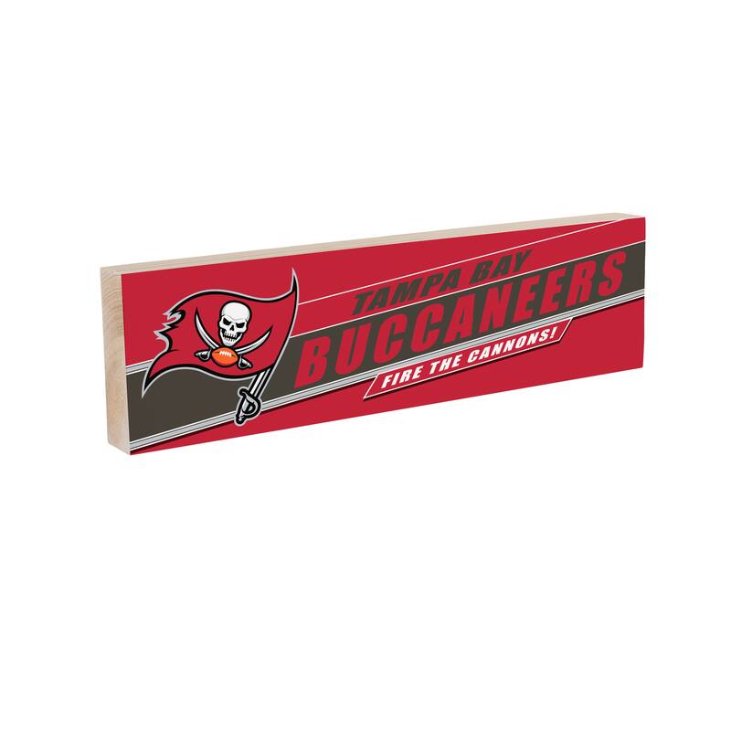 Tampa Bay Buccaneers Wooden Tabletop Mantel Shelf Sign