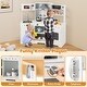 preview thumbnail 13 of 12, Wooden Pretend Play Kitchen Set with Lights & Sounds, Dual Stoves, Range Hood, Ice-Maker Fridge & Ample Storage