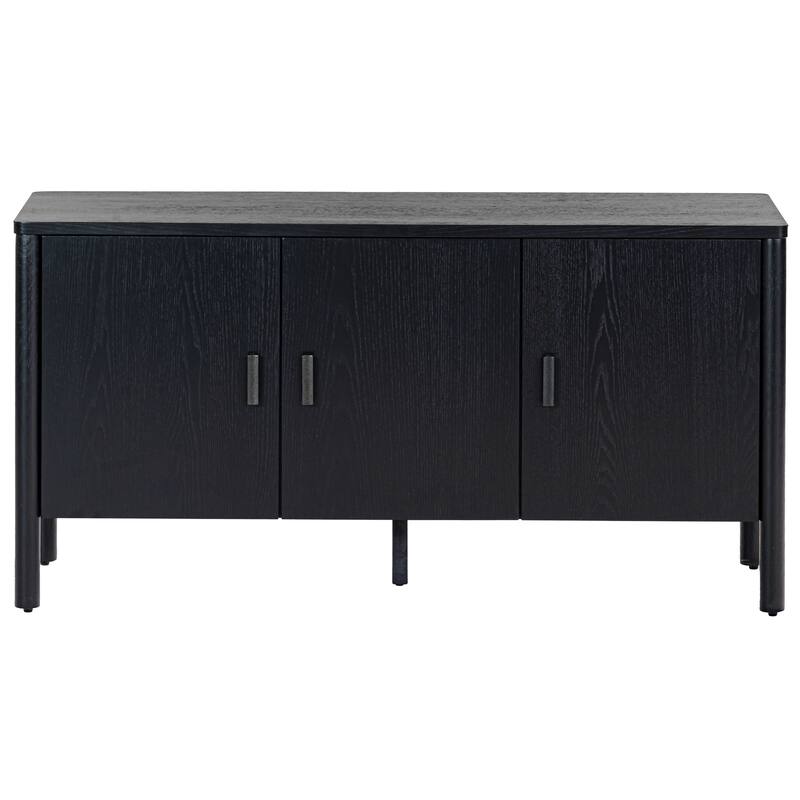 SAFAVIEH Couture Jaylessa Wood 3 Door Sideboard - 58"W x 18"D x 30"H - Black