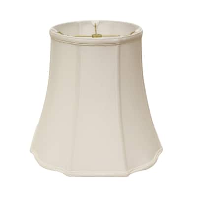 Softback Lampshade with Washer Fitter, White Natural Fabric Lampshade for Table Lamps, 11" Top x 18" Bottom x 15" Height