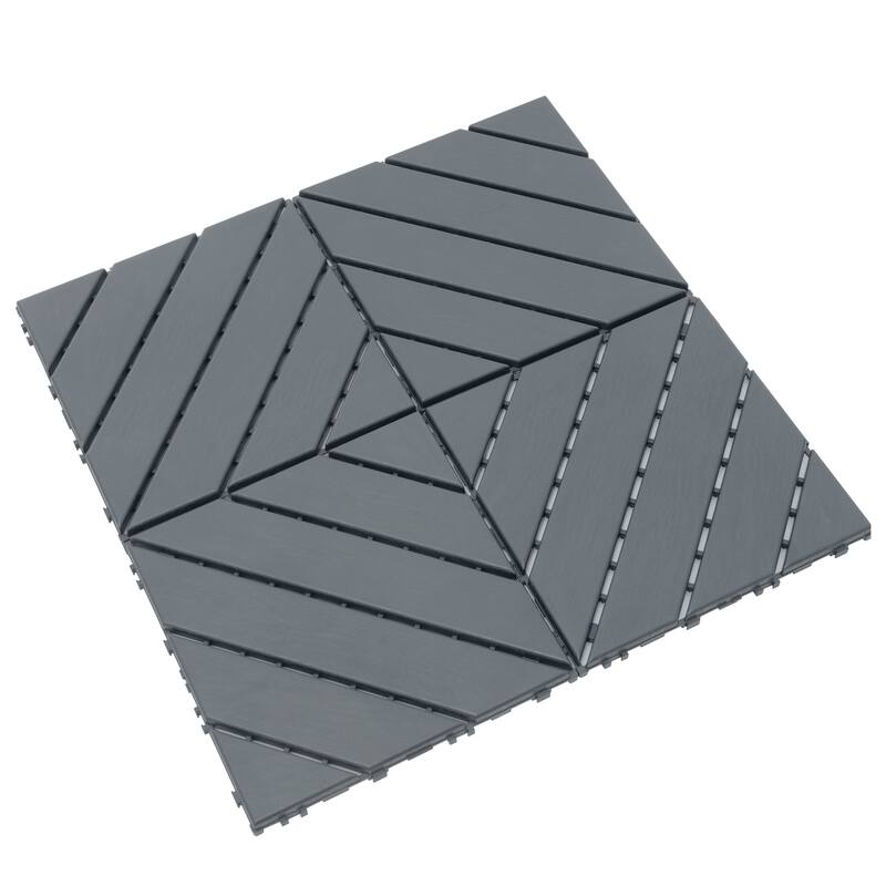 Plastic Interlocking Deck Tiles,44 Pack Patio Deck Tiles,12"x12" Square Waterproof Outdoor All Weather Use, Patio Decking Tiles