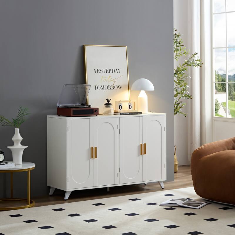 With 4 doors and removable shelves, for dining room,Sideboard Buffet cabinet
