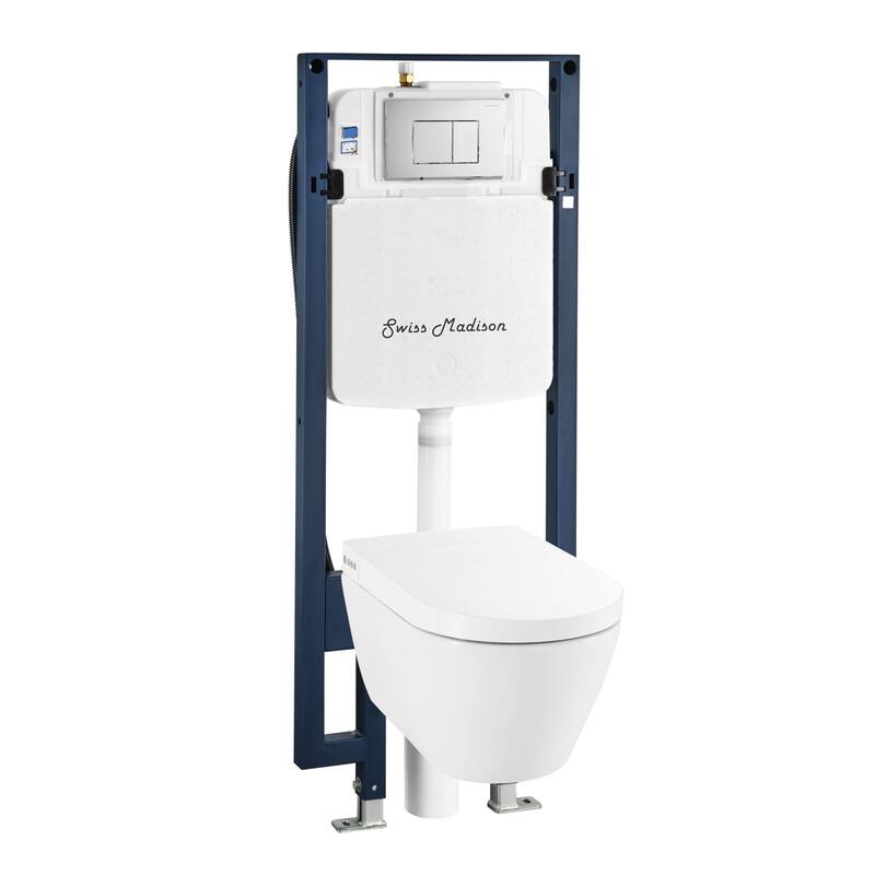 Swiss Madison SM-STK0804PS Hugo 1.6 GPF Dual Flush Wall Mounted One - White