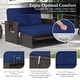 preview thumbnail 2 of 8, Rattan Two-seat Patio Chaise with Storage and Extending Side Tables