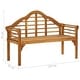 preview thumbnail 32 of 30, vidaXL Patio Queen Bench with Cushion 53.1" Solid Acacia Wood - 53.2" x 21.7" x 37.4"