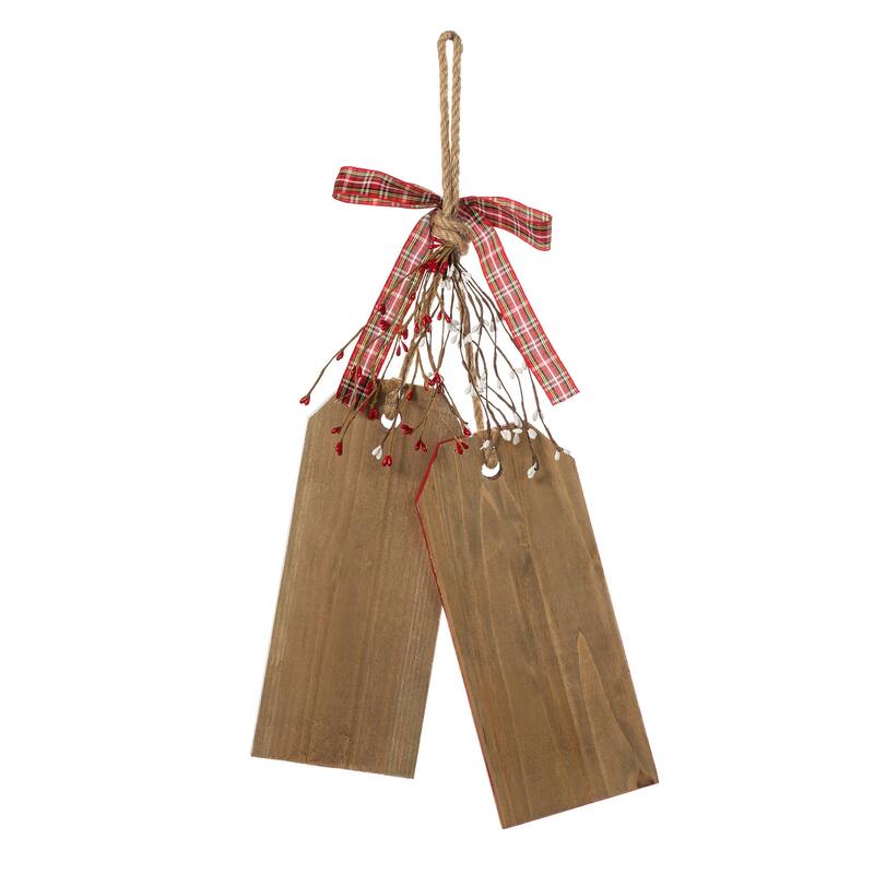 Glitzhome 24"H Wooden Valentine's Day/Patriotic/Americana/Easter Doorknob Hanging Decor