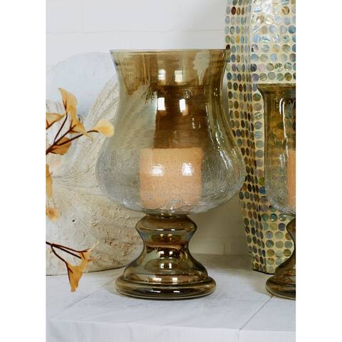 Glass Traditional Hurricane Lamp 16 x 9 x 9 - 9 x 9 x 16
