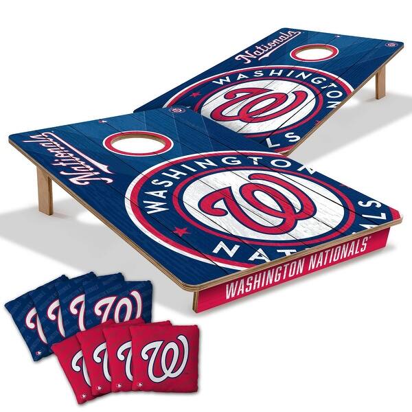 slide 2 of 7, Washington Nationals MLB Tailgate Cornhole Board Set Include Carrying Case