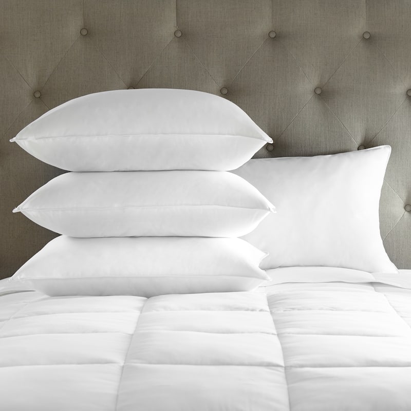 Down Alternative Soft Bulk Pillow 4 Pack by DOWNLITE® (Hypoallergenic) Std/Queen Size