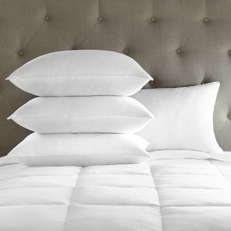 Down Alternative Soft Bulk Pillow 4 Pack by DOWNLITE® (Hypoallergenic) Std/Queen Size
