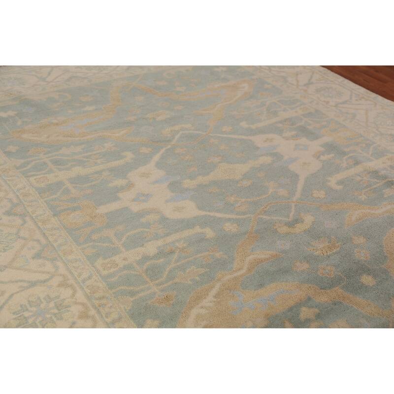 Oushak Indian Rug Hand-Knotted Transitional Wool Carpet - 8'0"x 9'9"
