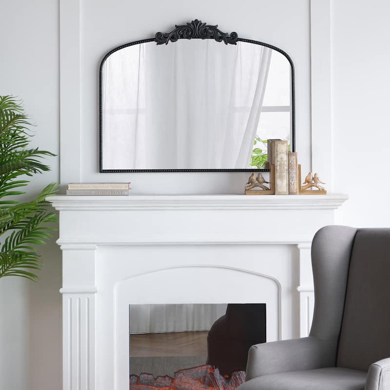 40" x 31" Classic Design Gold Arch Mirror and Baroque Inspired Frame