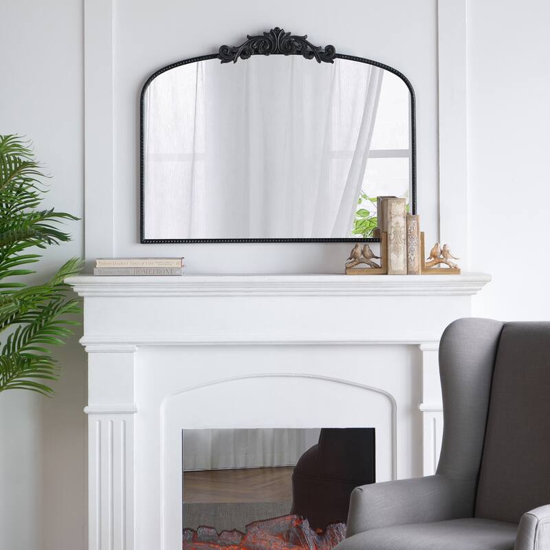 40" x 31" Classic Design Large Arch Mirror and Baroque Inspired Frame