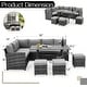 preview thumbnail 9 of 84, AECOJOY 7 Pieces Patio Furniture Set Outdoor Sectional Sofa Rattan Conversation Set