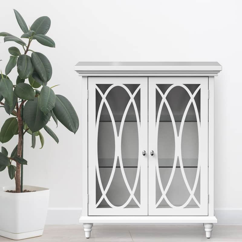 Teamson Home Florence 25.98" x 32.01" Floor Cabinet, White - 26"L x 12.5"W x 32"H - Colored