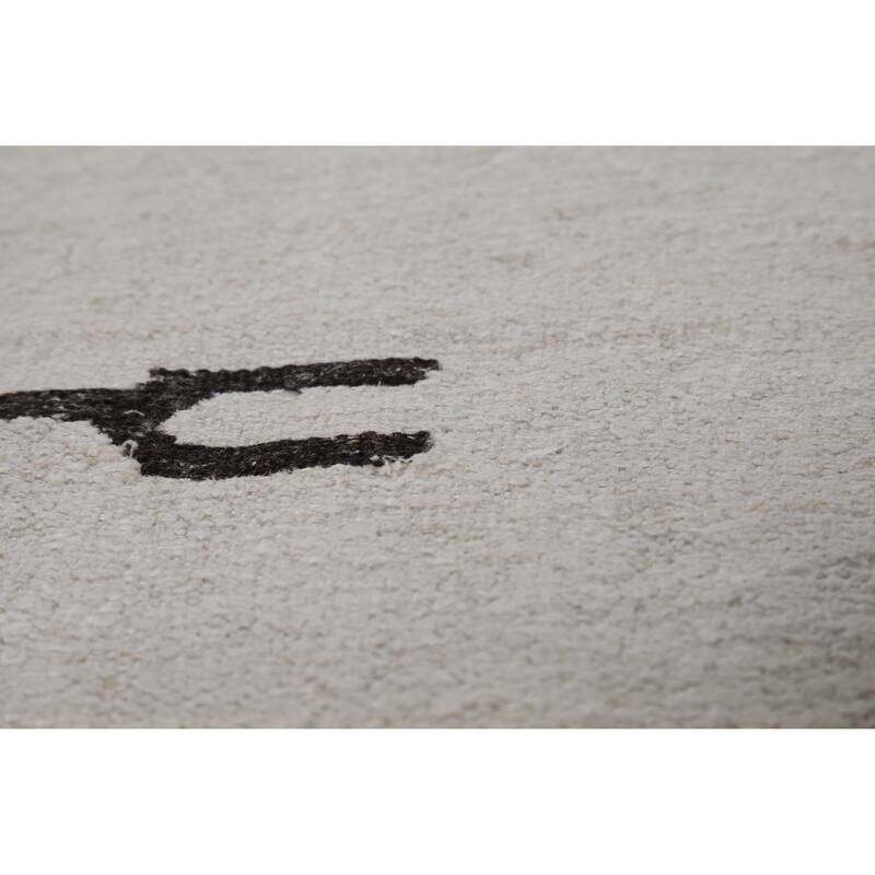 Hand Woven Oriental Cotton Carpet Modern Tribal Beige & Ivories Kilim Area Rug - 15' 1'' X 9' 8''