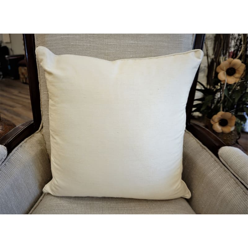 Home&Manor Isfahan Dupioni Silk Pillow 18"