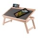 preview thumbnail 10 of 17, Arlo Breakfast Tray with Flip Top Gray and Natural Finish