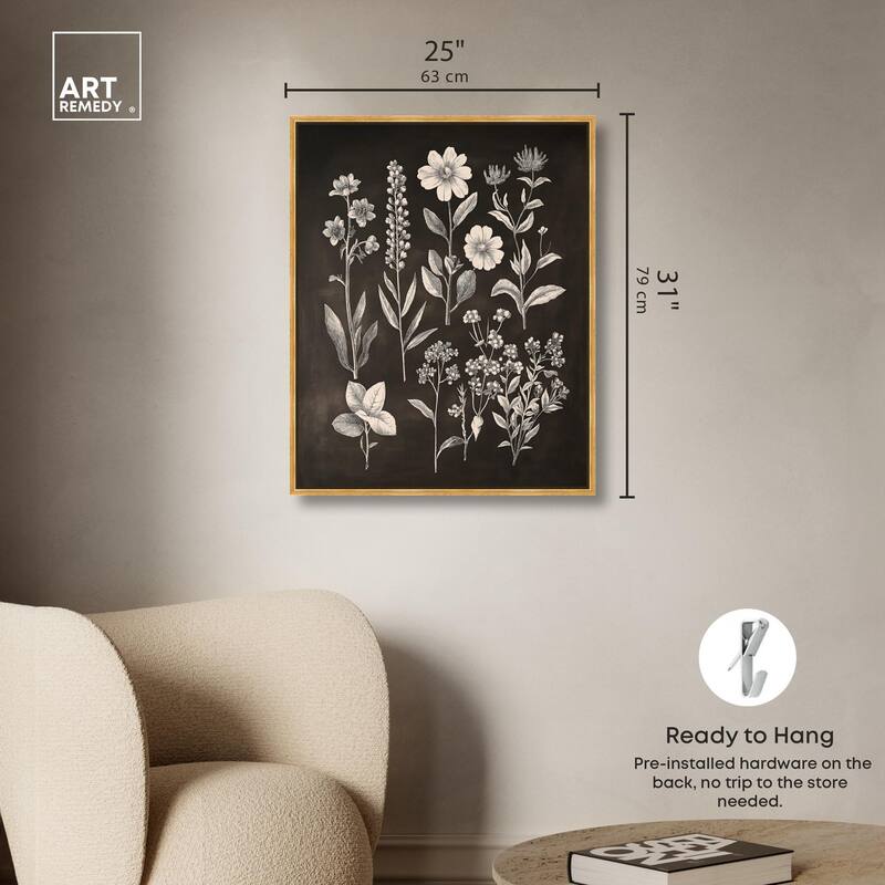 Herbarium on Dark Canvas by Art Remedy