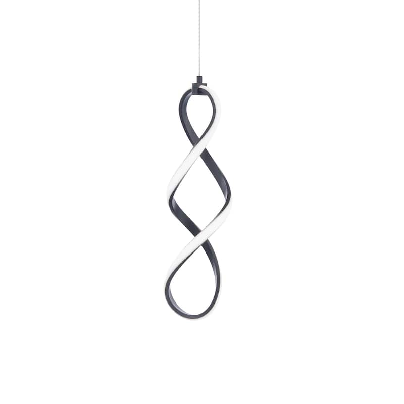 Interlace 21in LED Mini Pendant in 3000K - Black - 21in