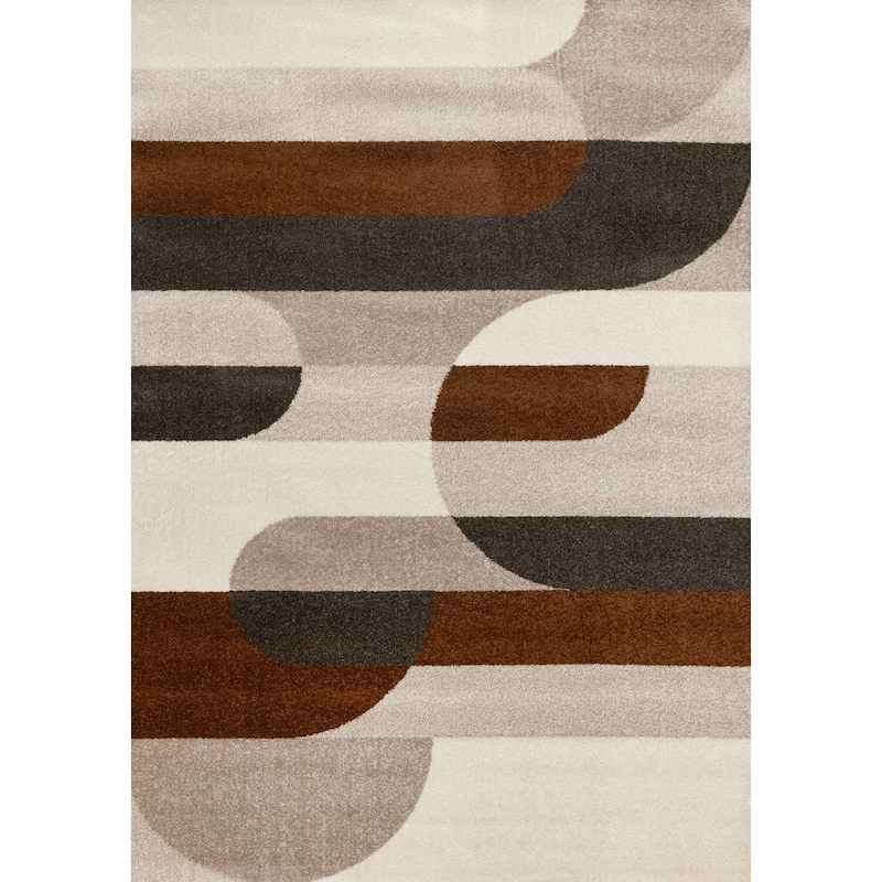 HomeRoots Geometric Modern Rectangle Area Rug - 8' X 11'