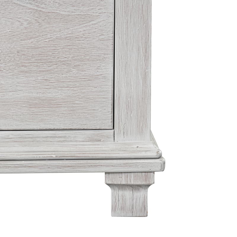 Furniture of America Eleanor Modern Rustic Weathered Grey Solid Wood 3-Drawer Nightstand