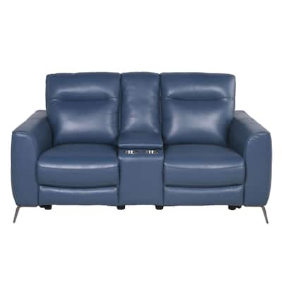 Samara 73" Upholstered Power Reclining Loveseat, Blue