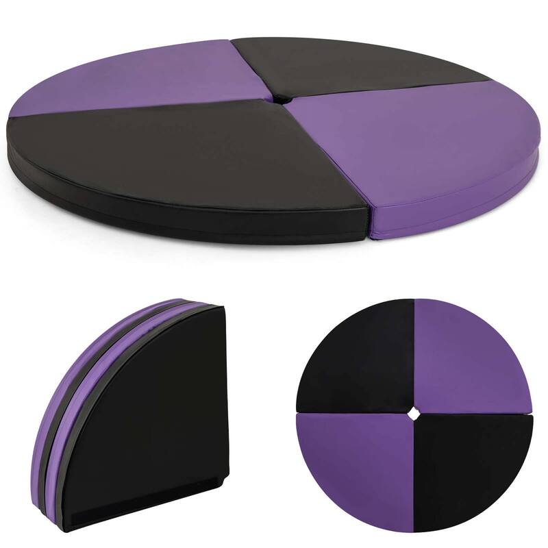 Costway Pole Dance Crash Mat Round Portable Yoga Mat with EPE Foam - See Details