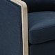preview thumbnail 157 of 165, KINWELL 31"W Oak Frame Upholstered Swivel Barrel Armchair