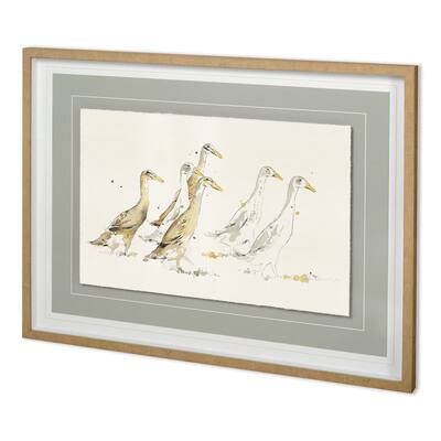A Waddle About Framed Art Print