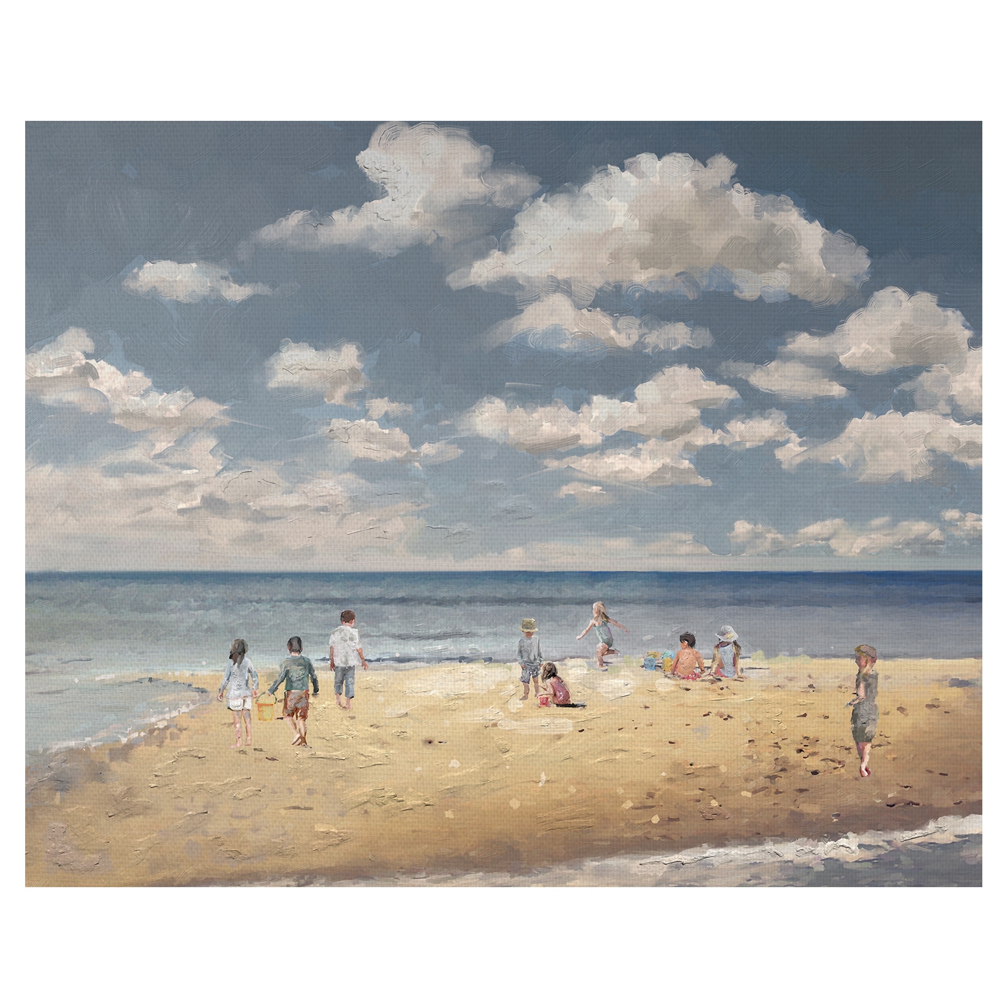 Beach Play by Studio Arts Canvas Art Print