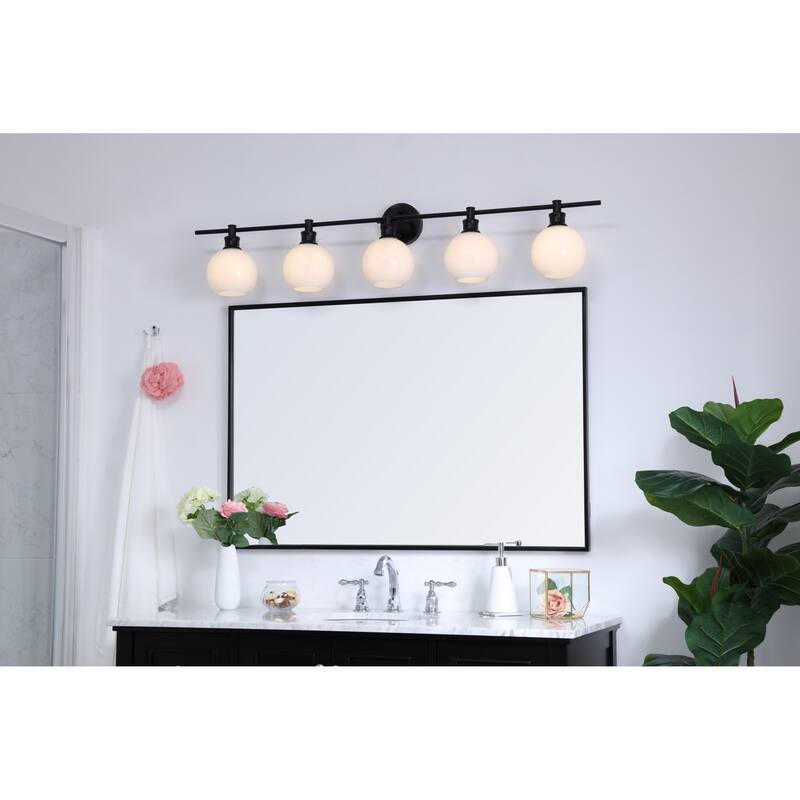 Elegant Lighting Collier 5 Light 47" Wide Bathroom Vanity Light with