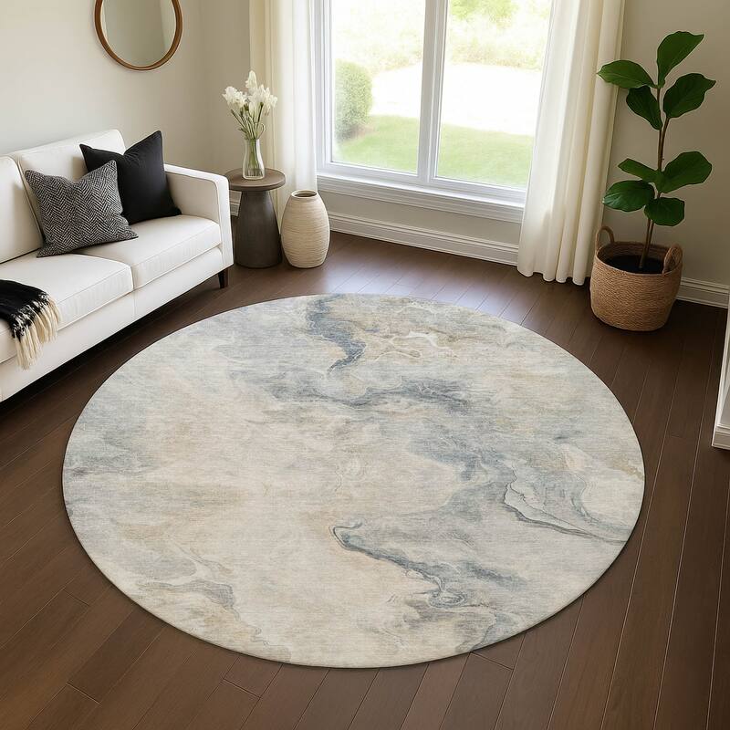 Premium Washable Super Soft Modern Mayfield Rug - Beige - 8' x 8'