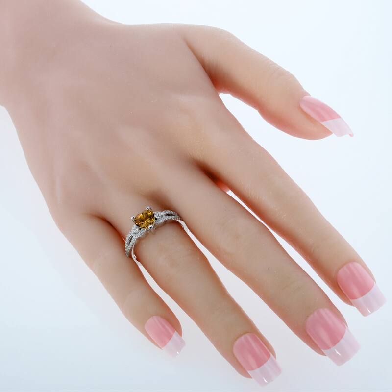 Sterling Silver 1 ct Citrine Birthstone Ring