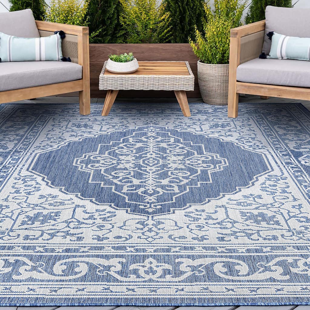 Exo Coastal Oriental Indoor/Outdoor Area Rug
