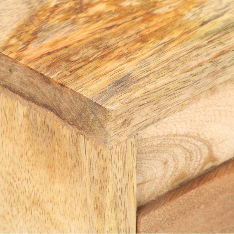 vidaXL Bedside Cabinet 15.7"x11.8"x17.7" Solid Mango Wood