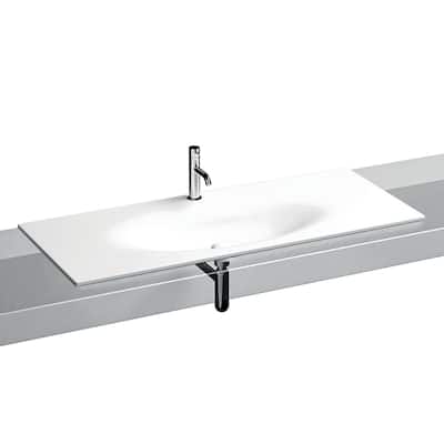 WS Bath Collections Shape 5480 Shape 48" Rectangular Ceramic Drop In
