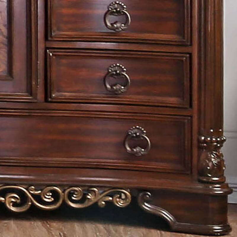 Pune Transitional Cherry 56-inch Wide 8-Drawer Wood Dresser by Furniture of America