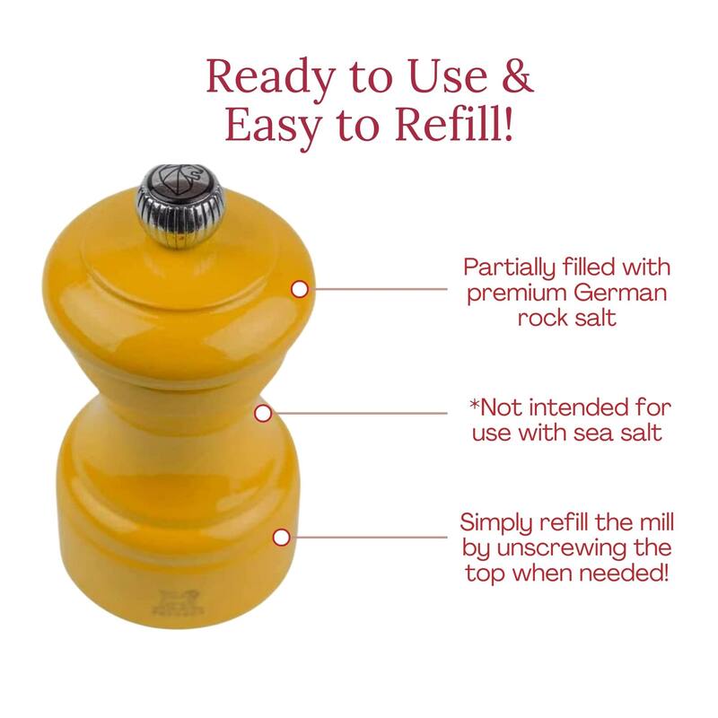 Peugeot Bistro Pepper and Salt Mill Set - 10cm - 4in.