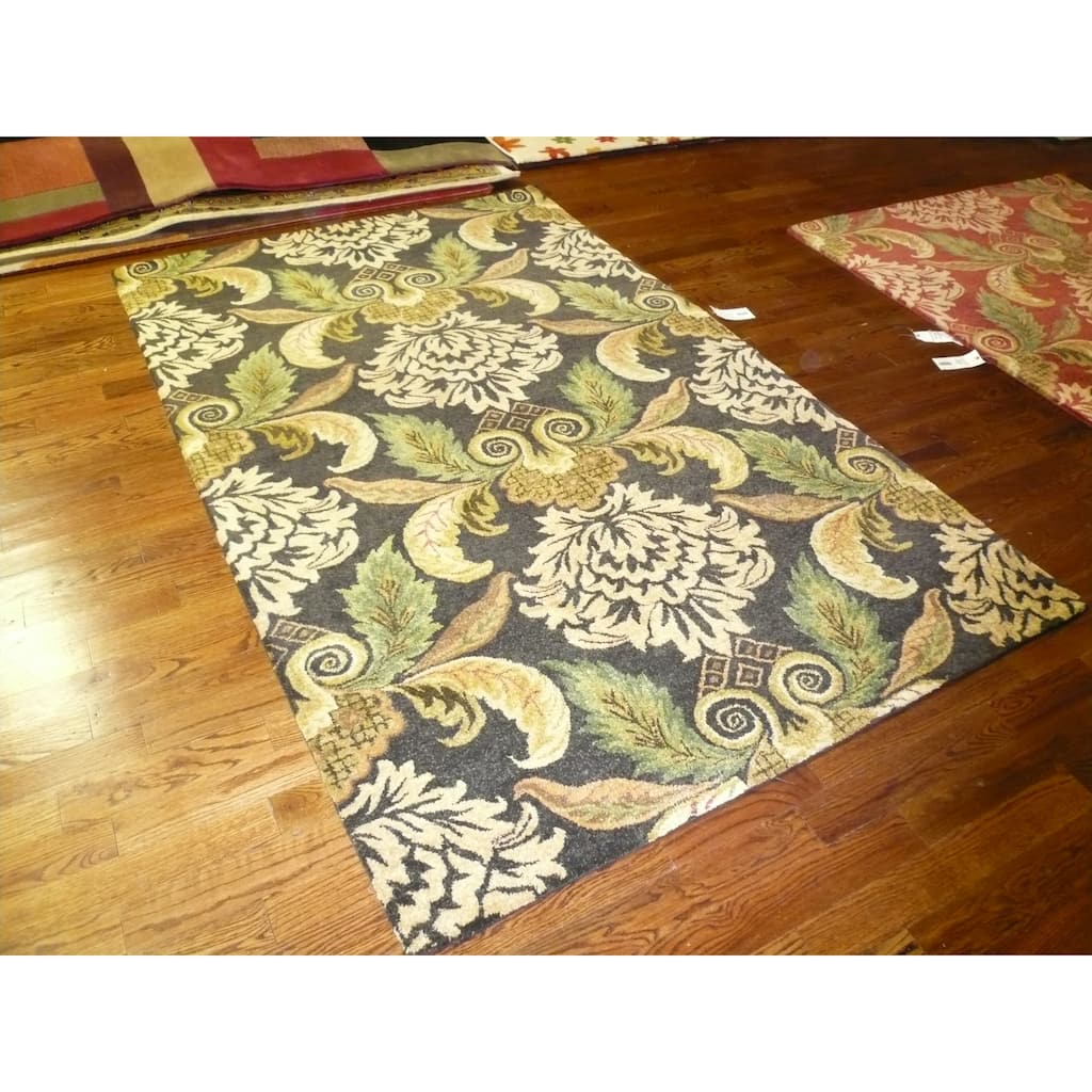 SAFAVIEH Handmade Metro Silvy French Country Floral Wool Rug