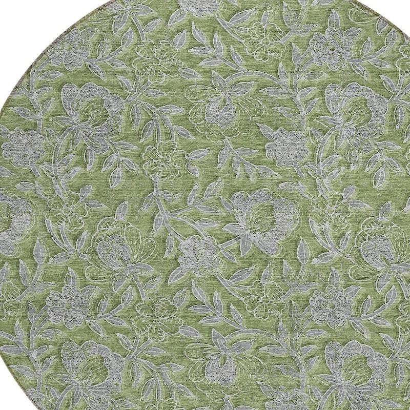 HomeRoots Floral Transitional Rectangle Outdoor Rug