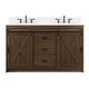 preview thumbnail 133 of 165, Sudio Design Bathroom Vanity Rafter Collection 54" Double Sink - Rustic Brown