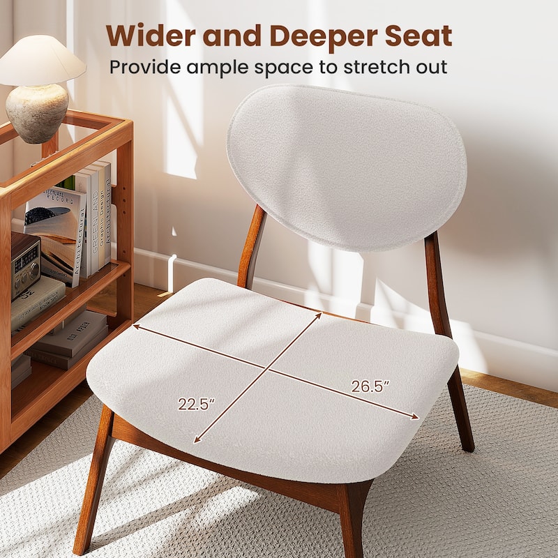 3-Piece Lounge Chair and Table Set with Upholstered Velvet Armchairs and Wooden Side Table - 29" x 28" x 29"